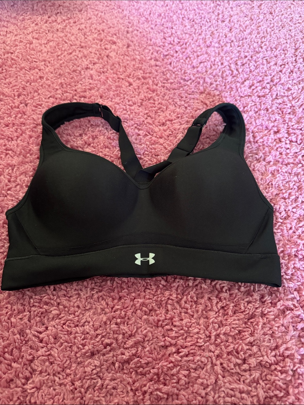Under Armour Black Molded-Cup High Support Sports Bra